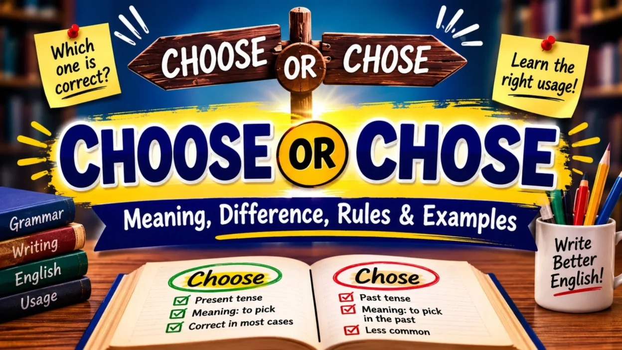Choose or Chose Meaning, Difference, Rules & Examples