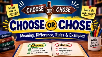 Choose or Chose Meaning, Difference, Rules & Examples