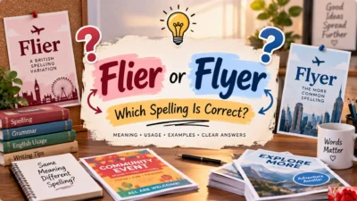 Flier or Flyer Which Spelling Is Correct