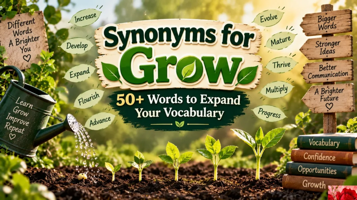 Synonyms for Grow 50+ Words to Expand Your Vocabulary