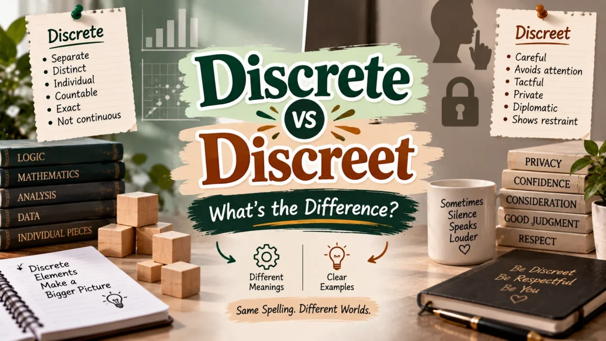 Discrete vs Discreet: What's the Difference?